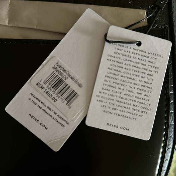 Brown Hurlingham Croc-Embossed Shoulder Bag - Picture 5 of 6